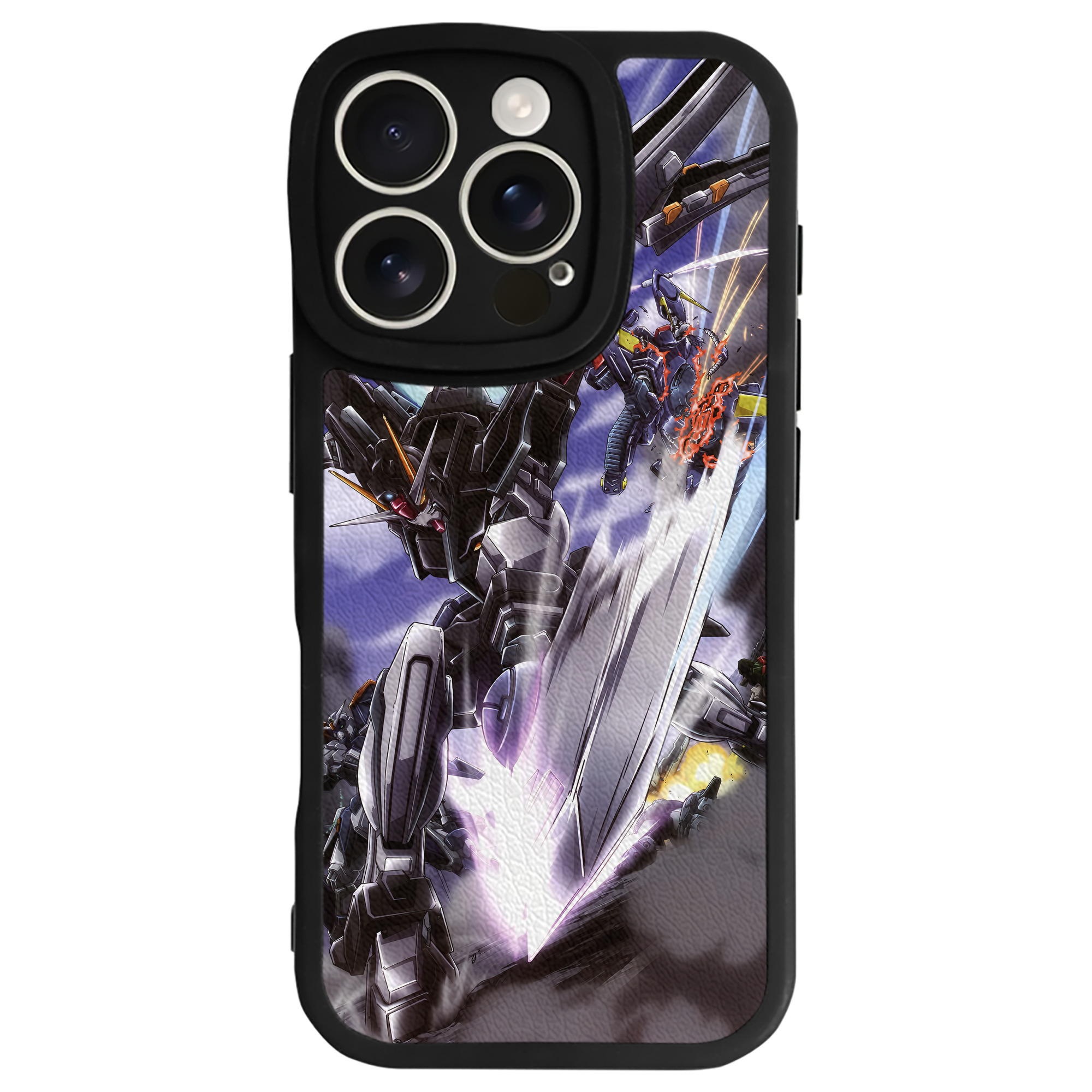 （画像用） 機動戦士ガンダム Mobile Suit Gundam 【iPhone 16シリーズ対応】シリコンスマホケース（レザー調） 材質：シリコン
